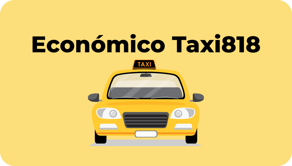 logo económico taxi 818 economic taxi 818